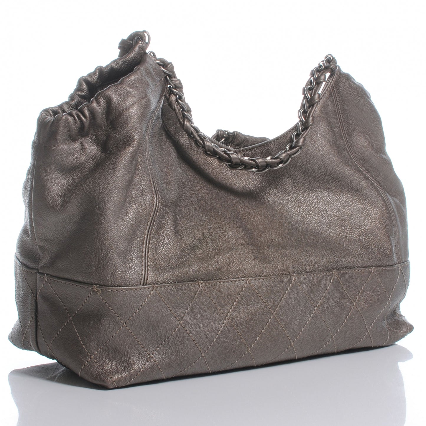 Calfskin Coco Cabas Pewter