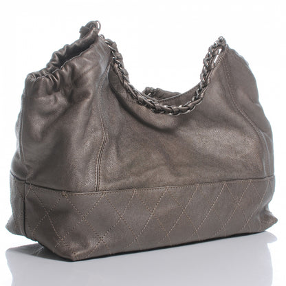 Chanel Calfskin Coco Cabas Pewter 3 of 9