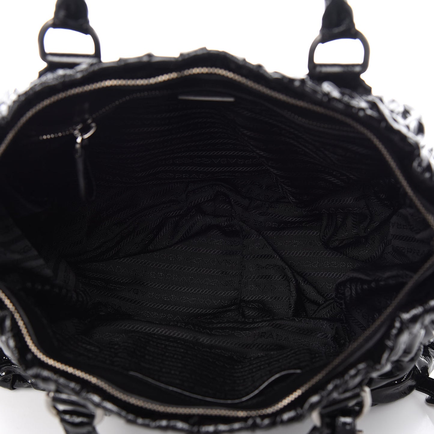 Vernice Gaufre Tote Black