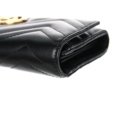 Gucci Calfskin Matelasse GG Marmont Continental Wallet Black 12 of 20