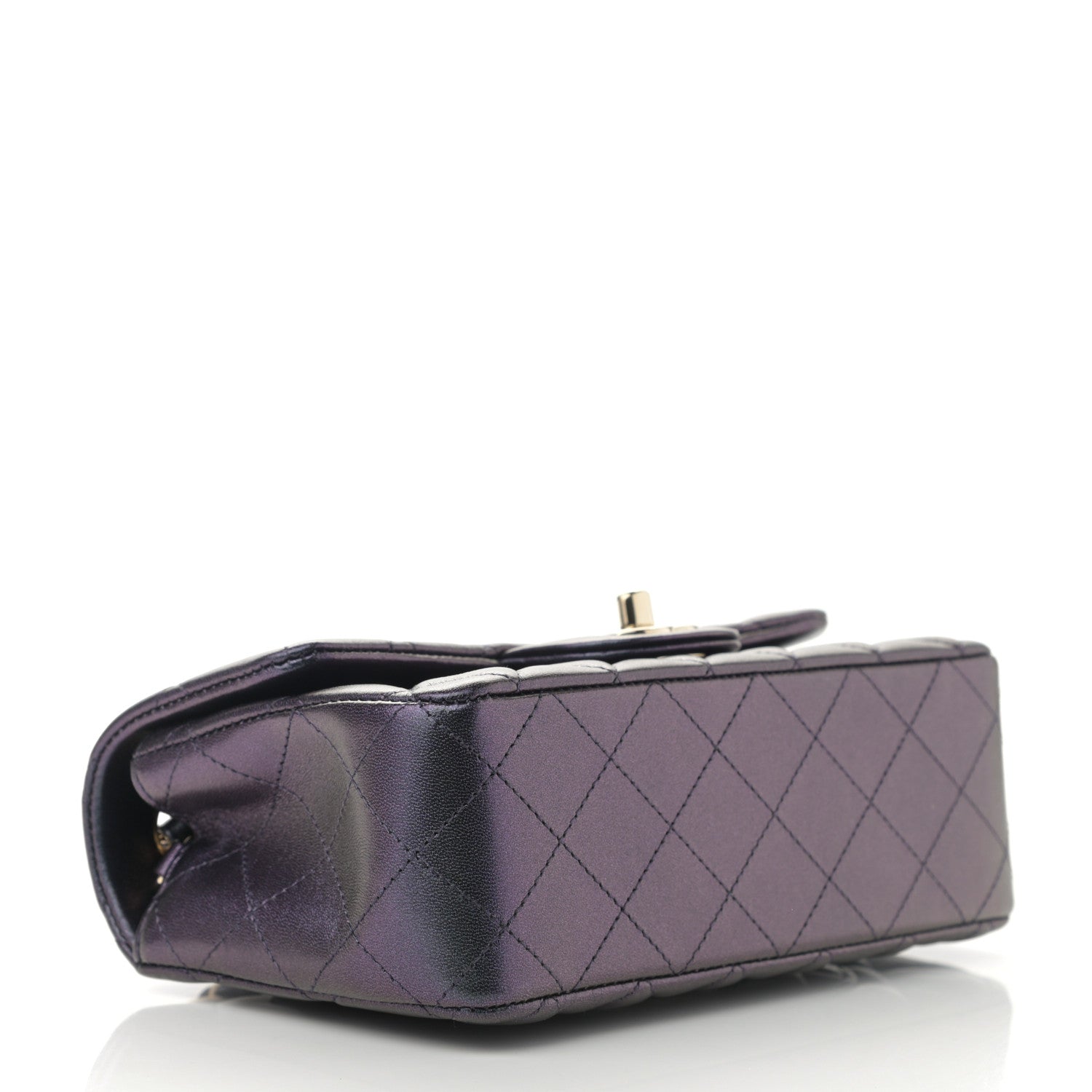 Chanel Iridescent Lambskin Quilted Mini Rectangular Flap Black 4 of 8