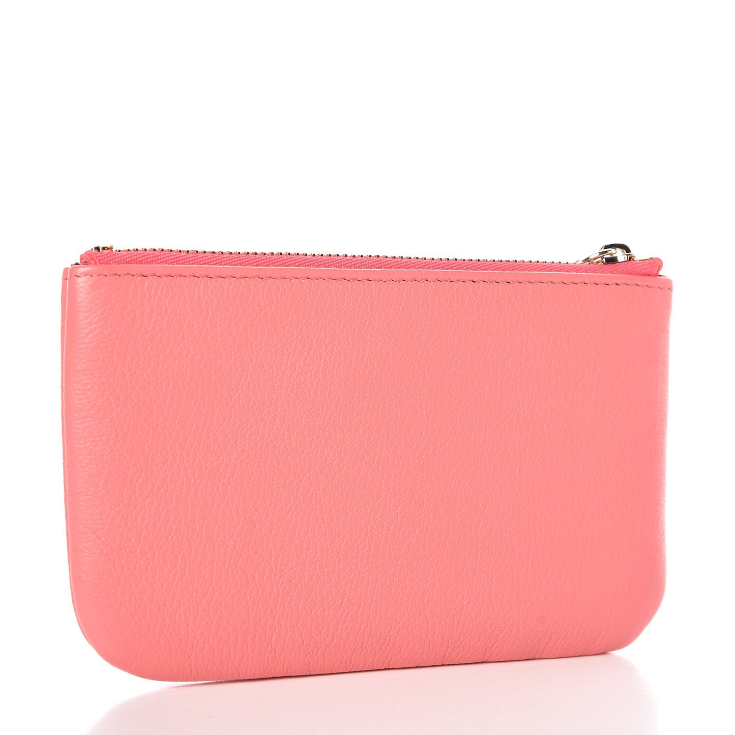 Goatskin Small CC Clover Cosmetic Case Pink