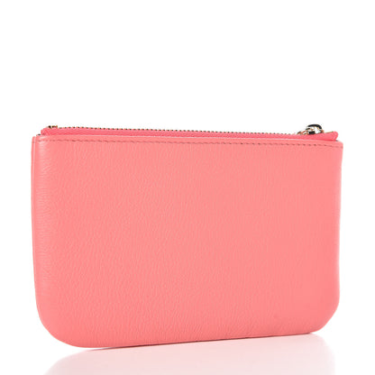 Chanel Goatskin Small CC Clover Cosmetic Case Pink 3 of 8