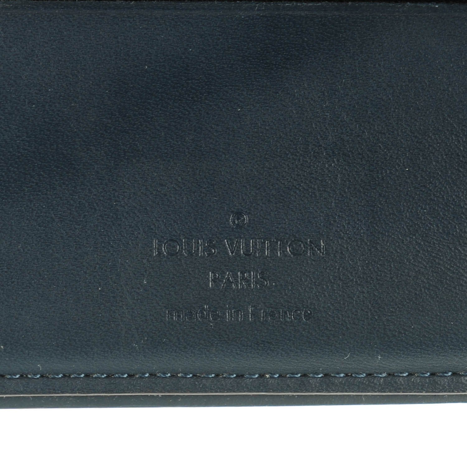Louis Vuitton Damier Ebene Calfskin Multiple Wallet Blue 6 of 7