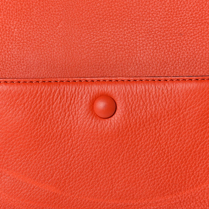 Celine Grained Calfskin Medium Edge Shoulder Bag Vermillion 11 of 14
