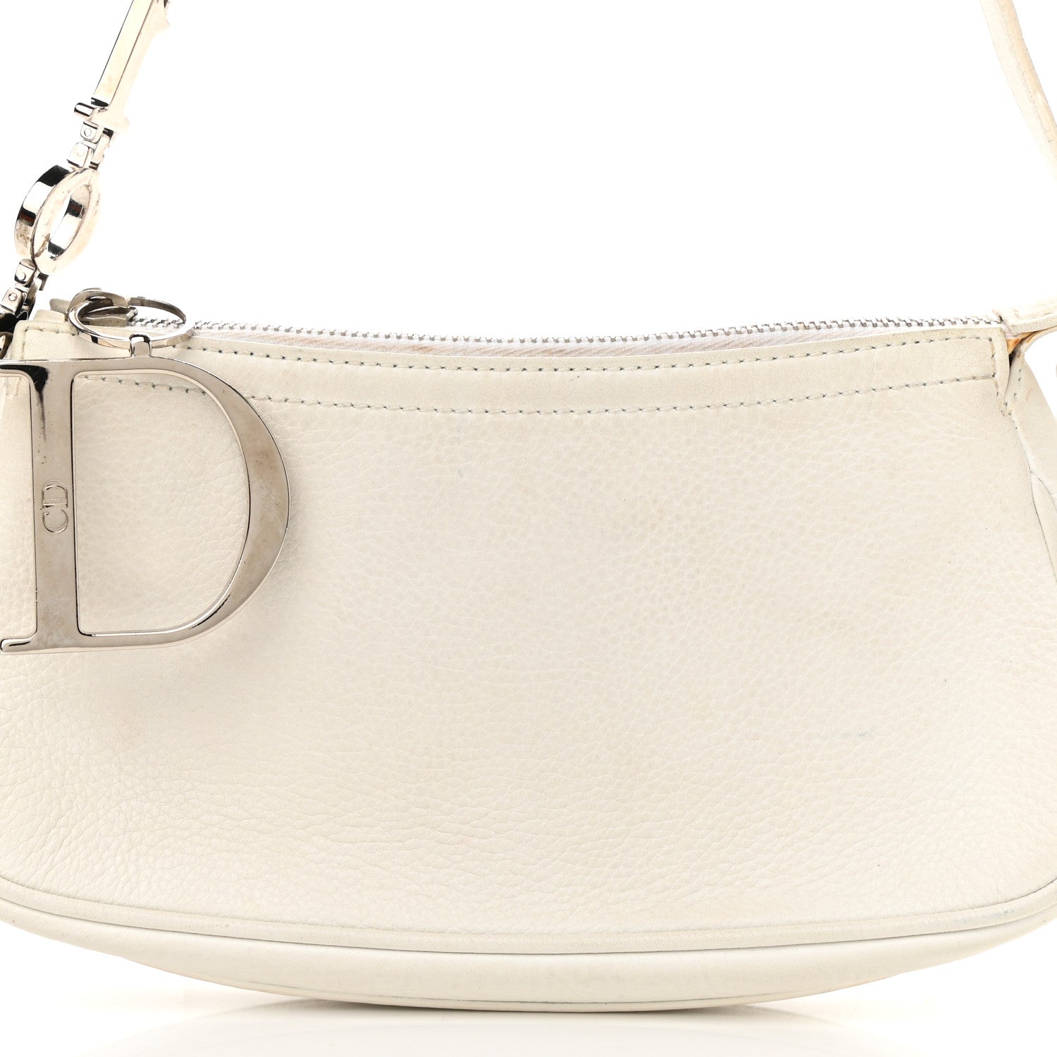 Christian Dior Calfskin Shoulder Bag White 10 of 15