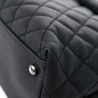 Chanel Caviar Lizard Quilted Large Coco Handle Flap Black 9 of 13