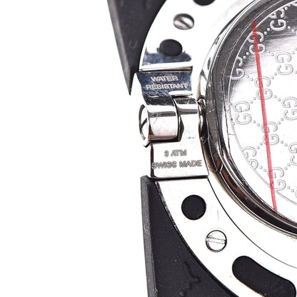 Gucci Stainless Steel Rubber 33mm Twirl Quartz Watch Black 6 of 11
