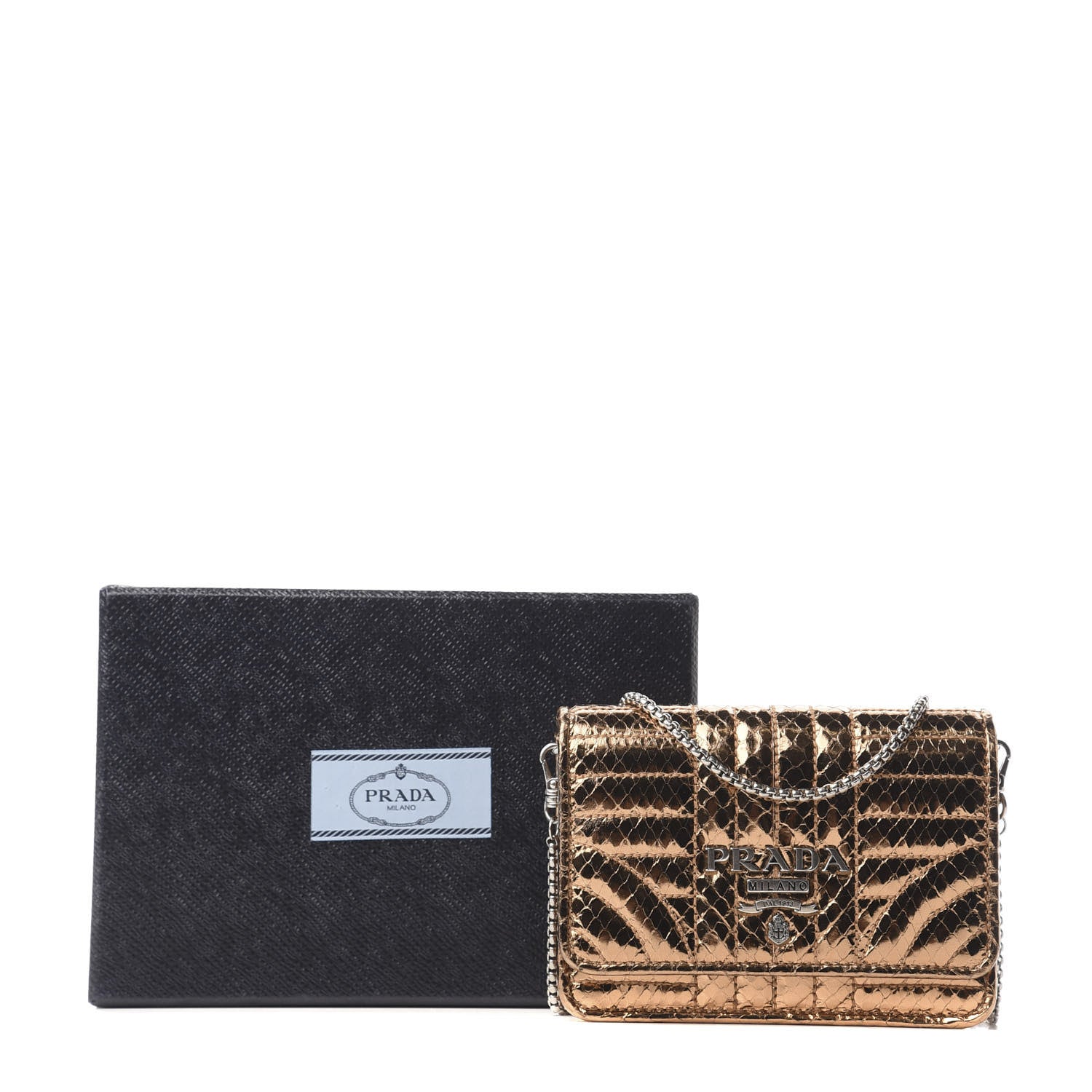 Prada Metallic Ayers Impunture Diagramme Crossbody Cammeo Mordo 8 of 9