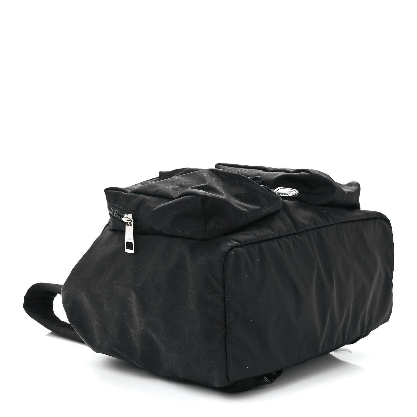 Nylon Monogram Medium Light Single Buckle Backpack Black