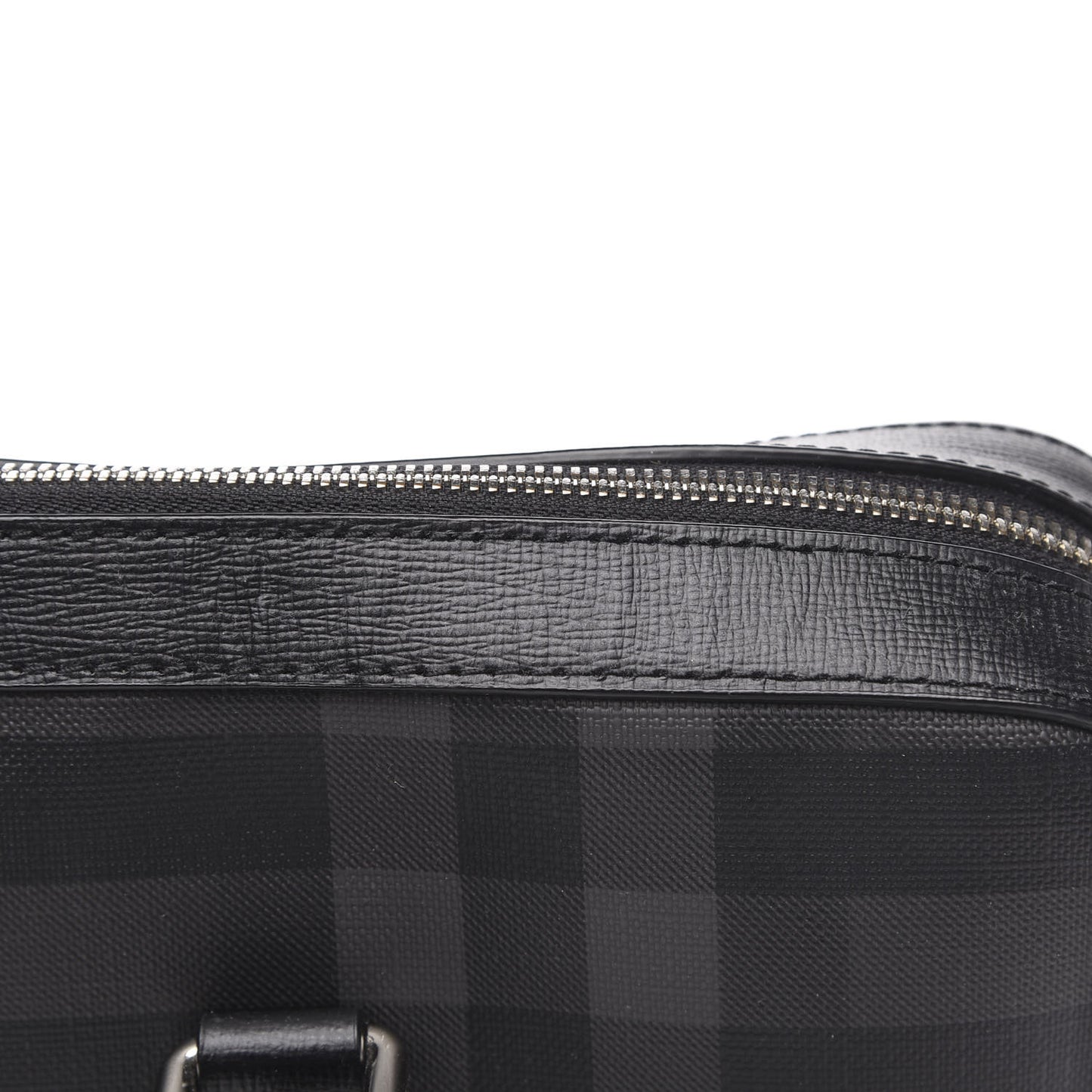 London Check Large Briefcase Black