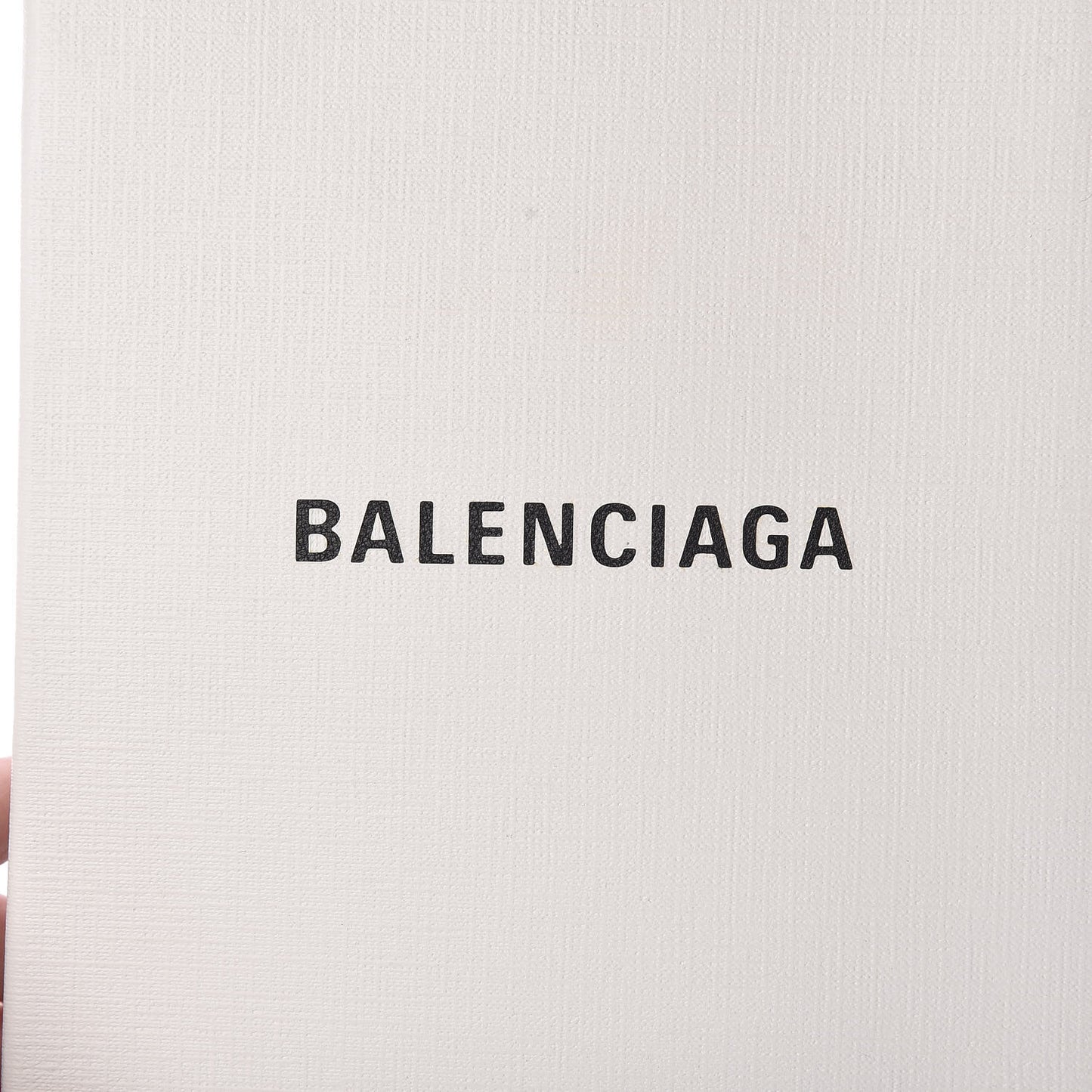 Squared Calfskin Logo Shopping Envelope Clutch White