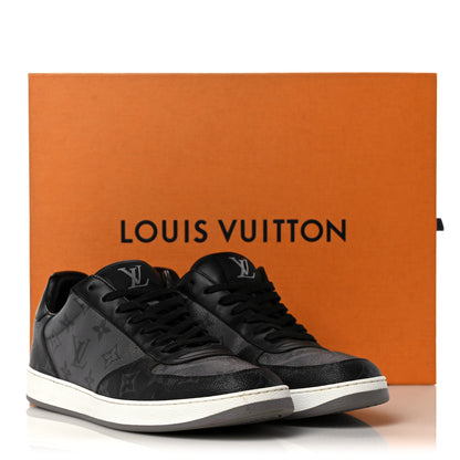 Louis Vuitton Reverse Monogram Eclipse Mens Rivoli Sneakers 10 Black 8 of 8