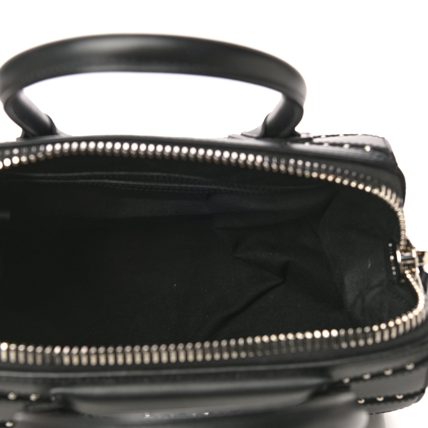 Givenchy Calfskin Suede Small Studded Chevron Antigona Black 5 of 15