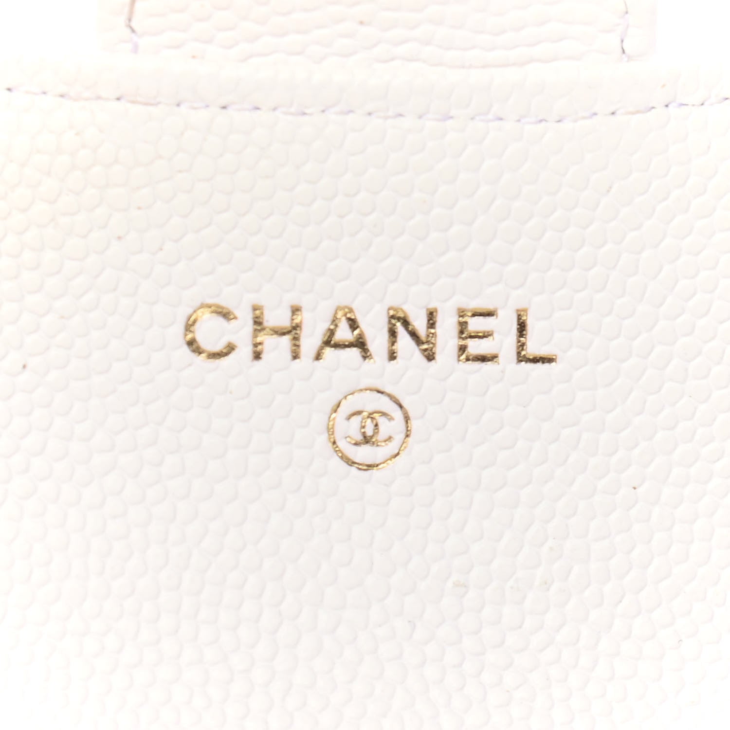 Chanel Caviar Quilted Flap Card Holder Wallet White 6 of 10