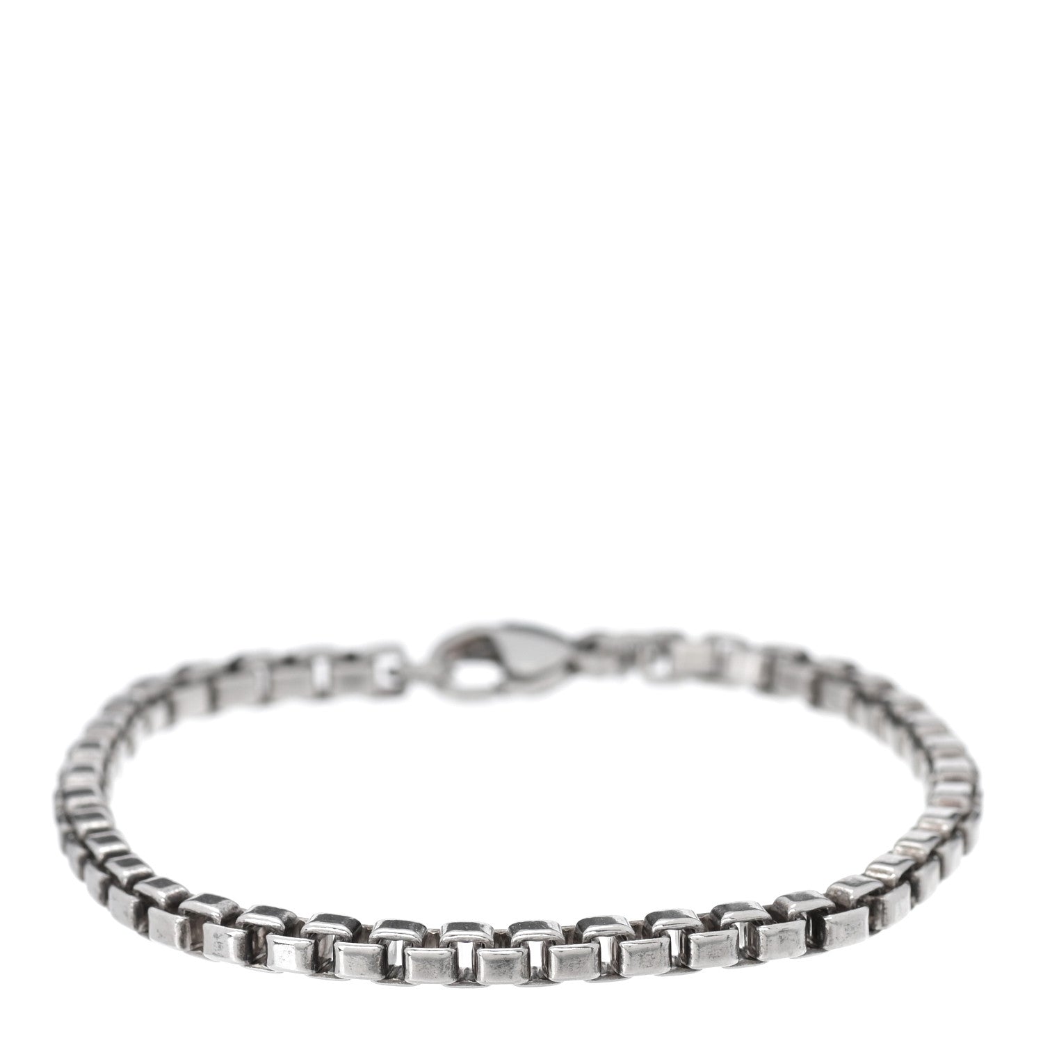 Tiffany Sterling Silver 4mm Venetian Link Bracelet 1 of 4