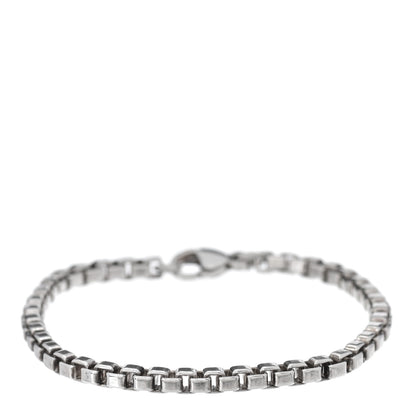 Tiffany Sterling Silver 4mm Venetian Link Bracelet 1 of 4