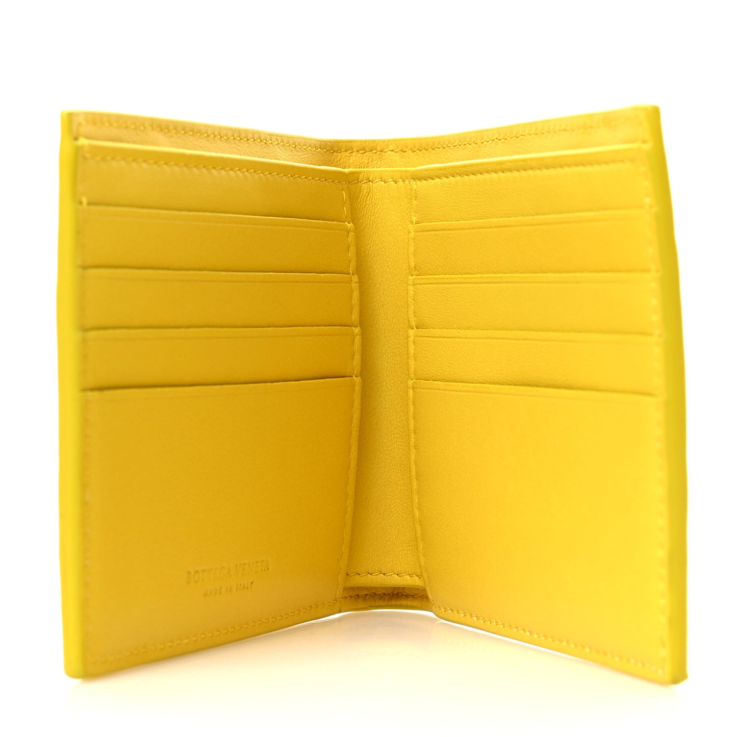 Nappa Maxi Intrecciato Bi-Fold Wallet Buttercup