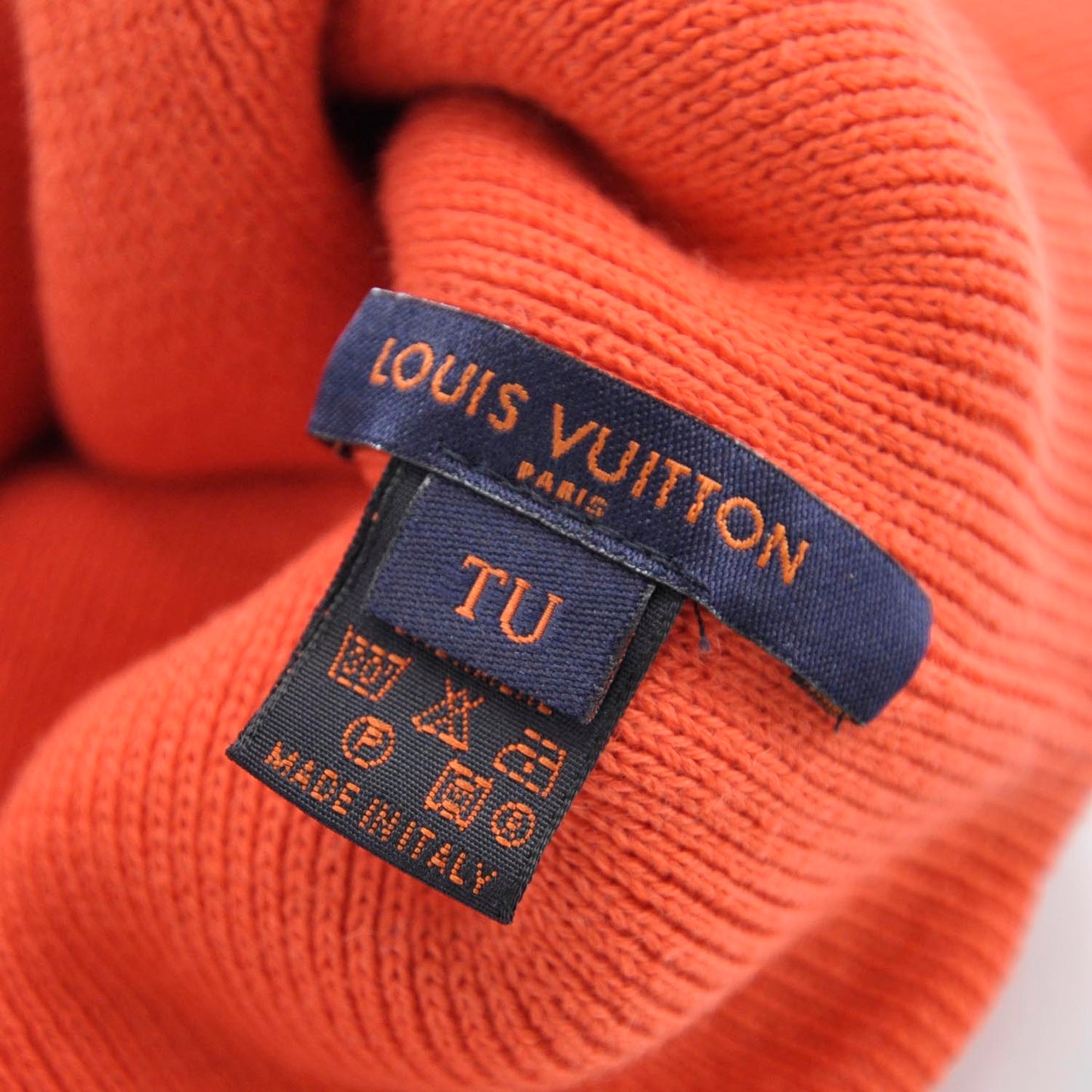 Cotton Cashmere Cup Beanie Hat Orange