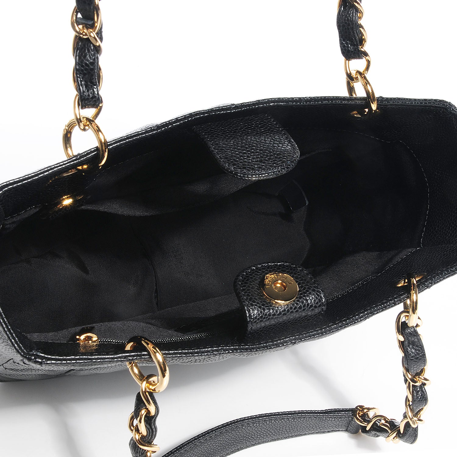 Chanel Caviar Petit Shopping Tote PST Black 5 of 7