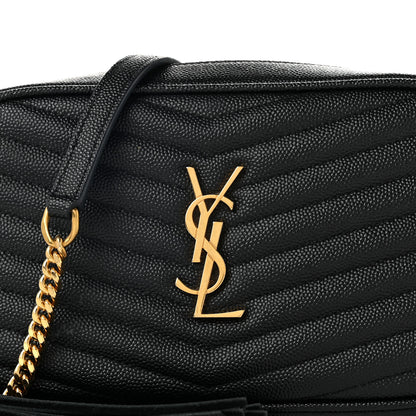 Saint Laurent Grain De Poudre Matelasse Monogram Mini Lou Camera Bag Black 8 of 11