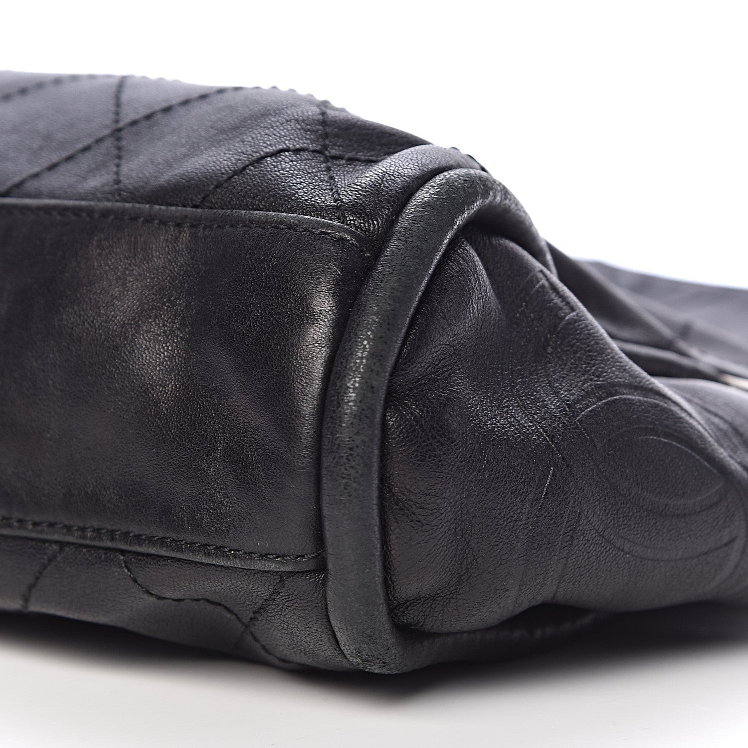 Chanel Lambskin Stitched Medium Ultimate Soft Tote Black 10 of 10