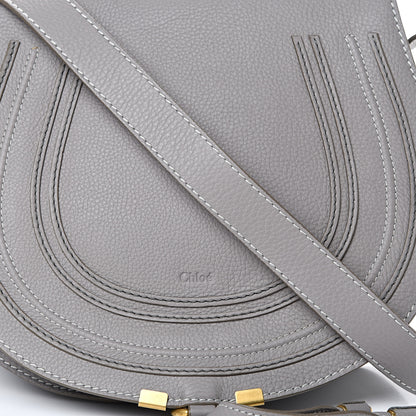 Chloe Calfskin Medium Marcie Round Crossbody Bag Cashmere Grey 8 of 10
