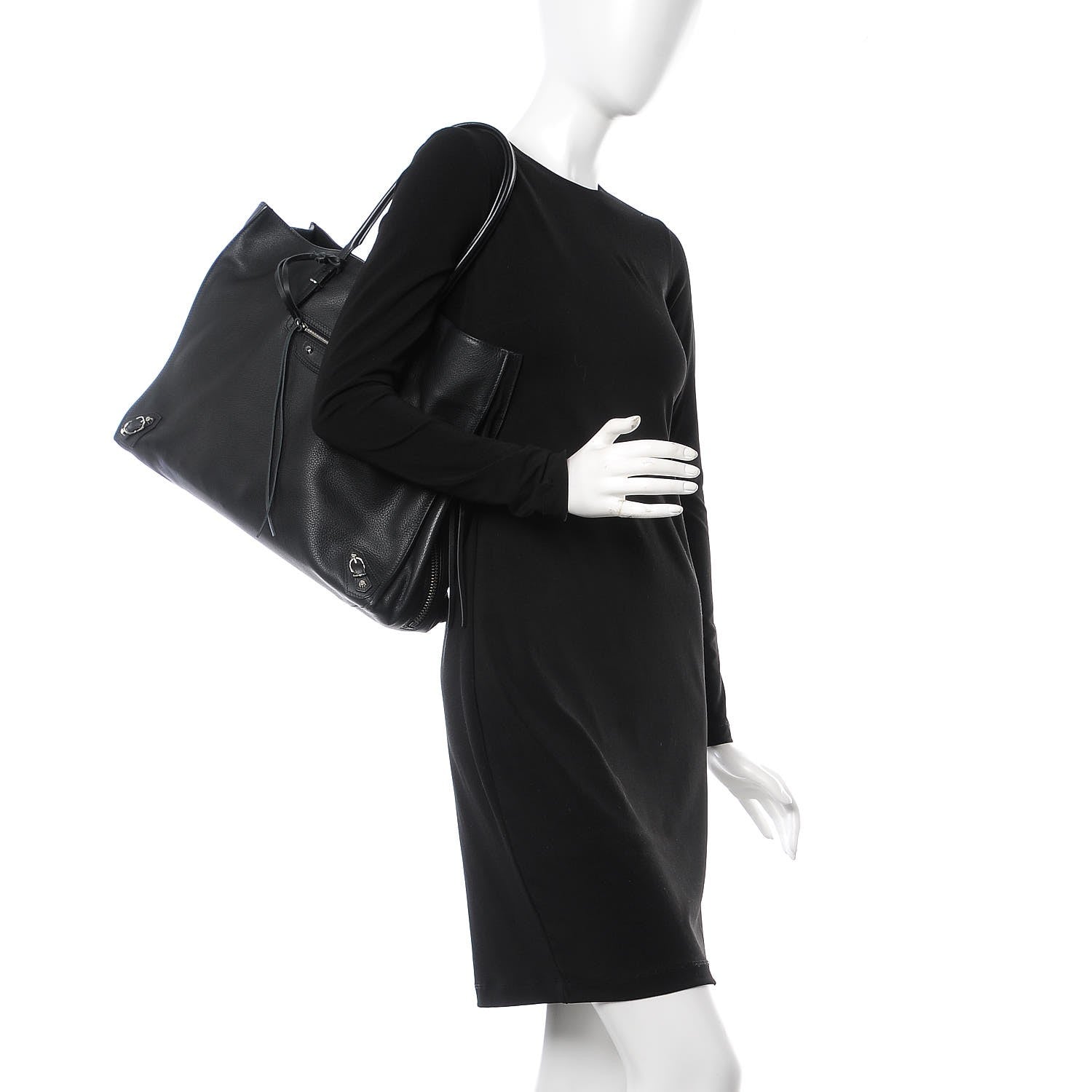 Balenciaga Supple Calfskin Papier A4 Zip Around Tote Black 2 of 11