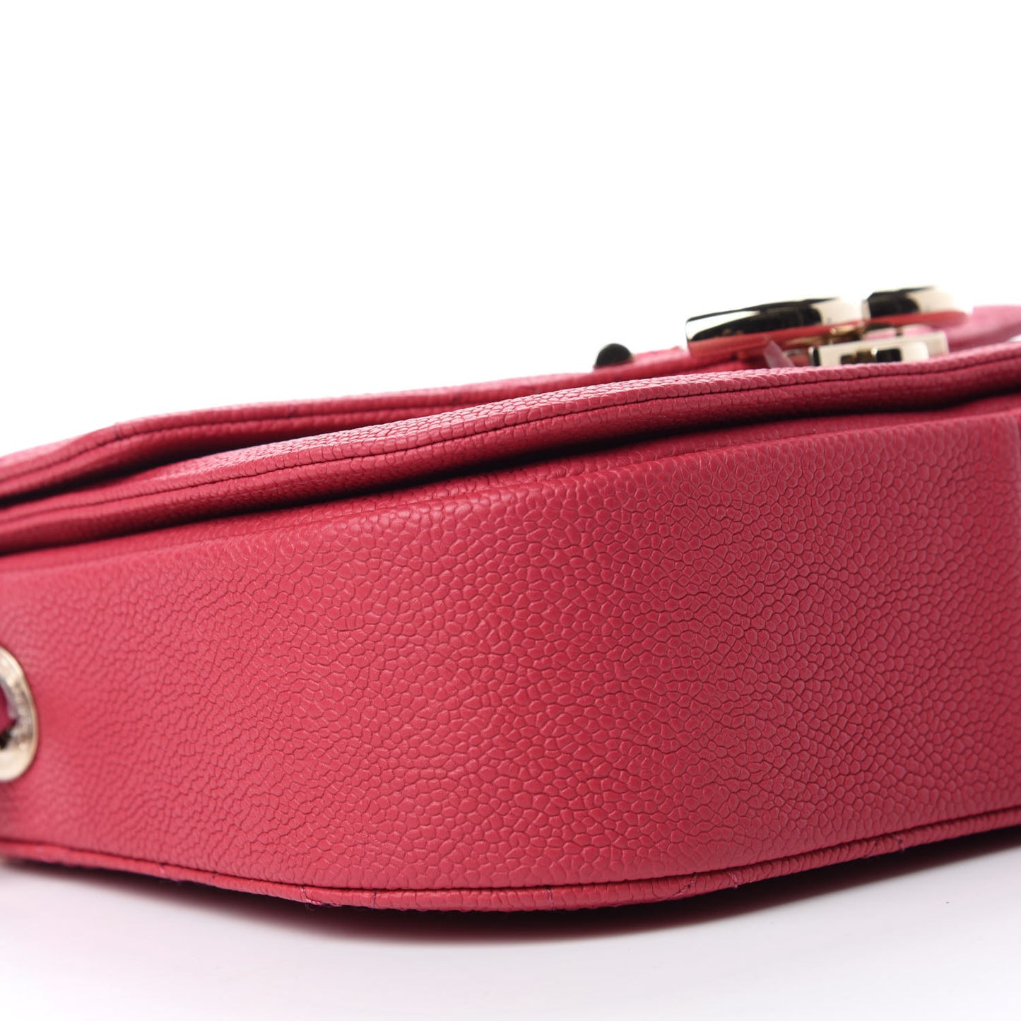 Grained Calfskin Quilted Small Cuba Top Handle Flap Pink