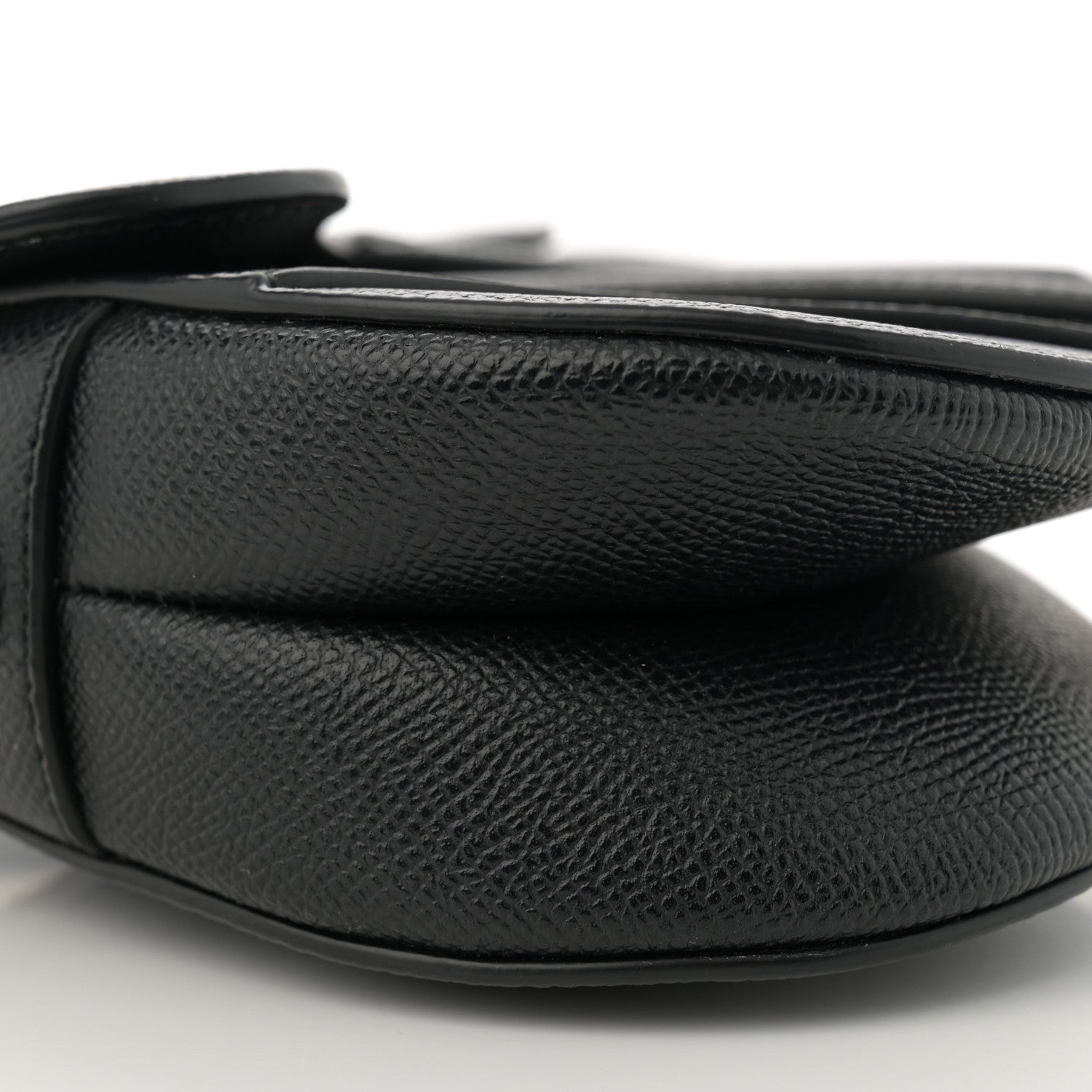 Christian Dior Grained Calfskin Mini Saddle Bag With Strap Black 9 of 11