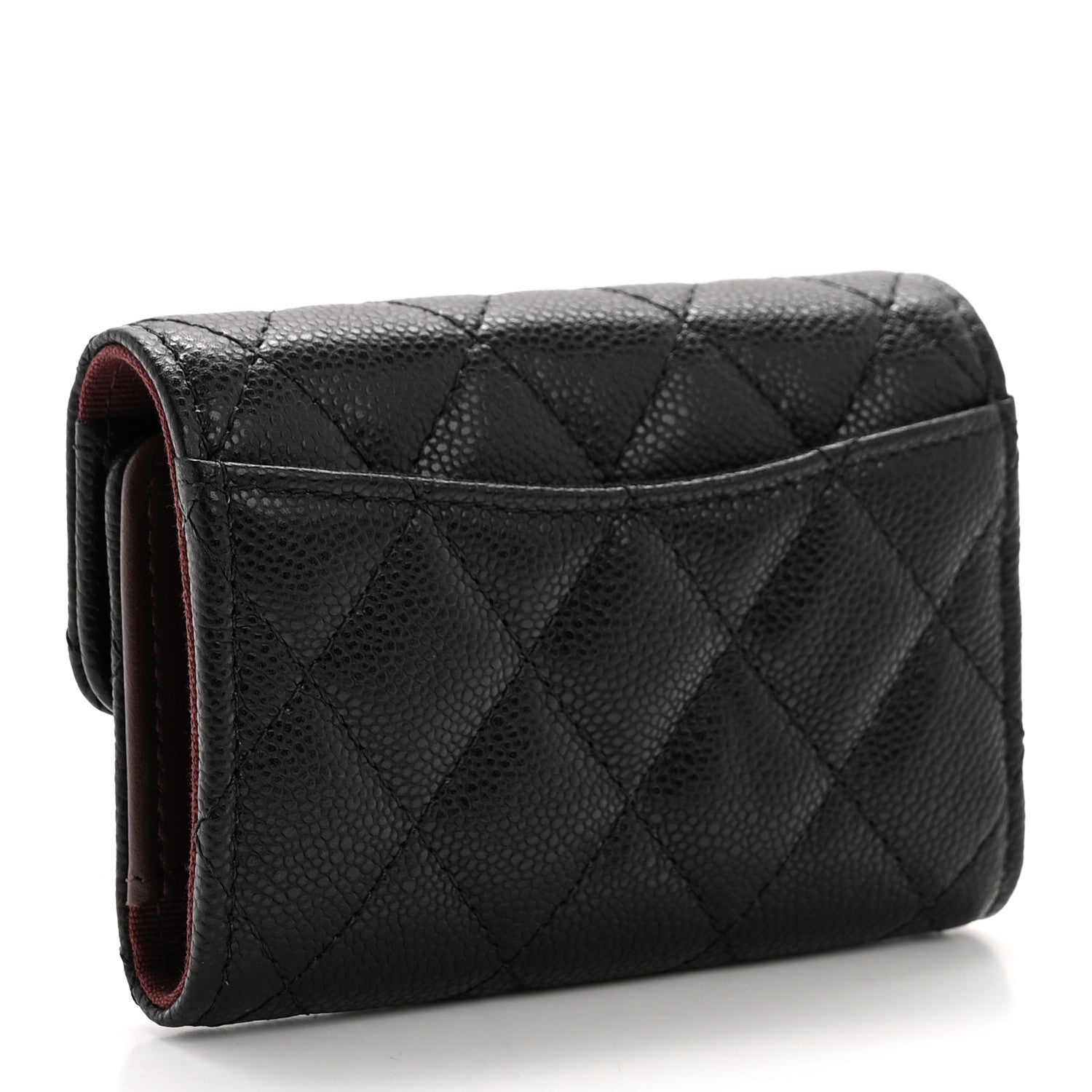 Chanel Caviar Quilted Classic 4 Key Holder Wallet Black 3 of 9