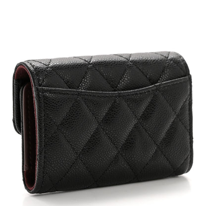 Chanel Caviar Quilted Classic 4 Key Holder Wallet Black 3 of 9