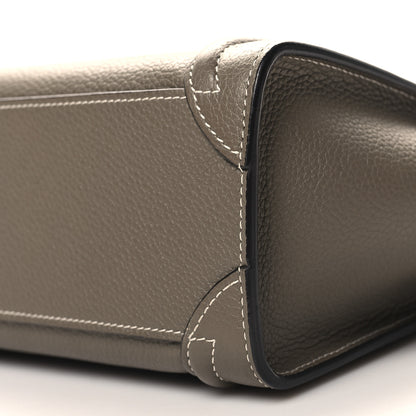 Celine Drummed Calfskin Nano Luggage Souris 9 of 9