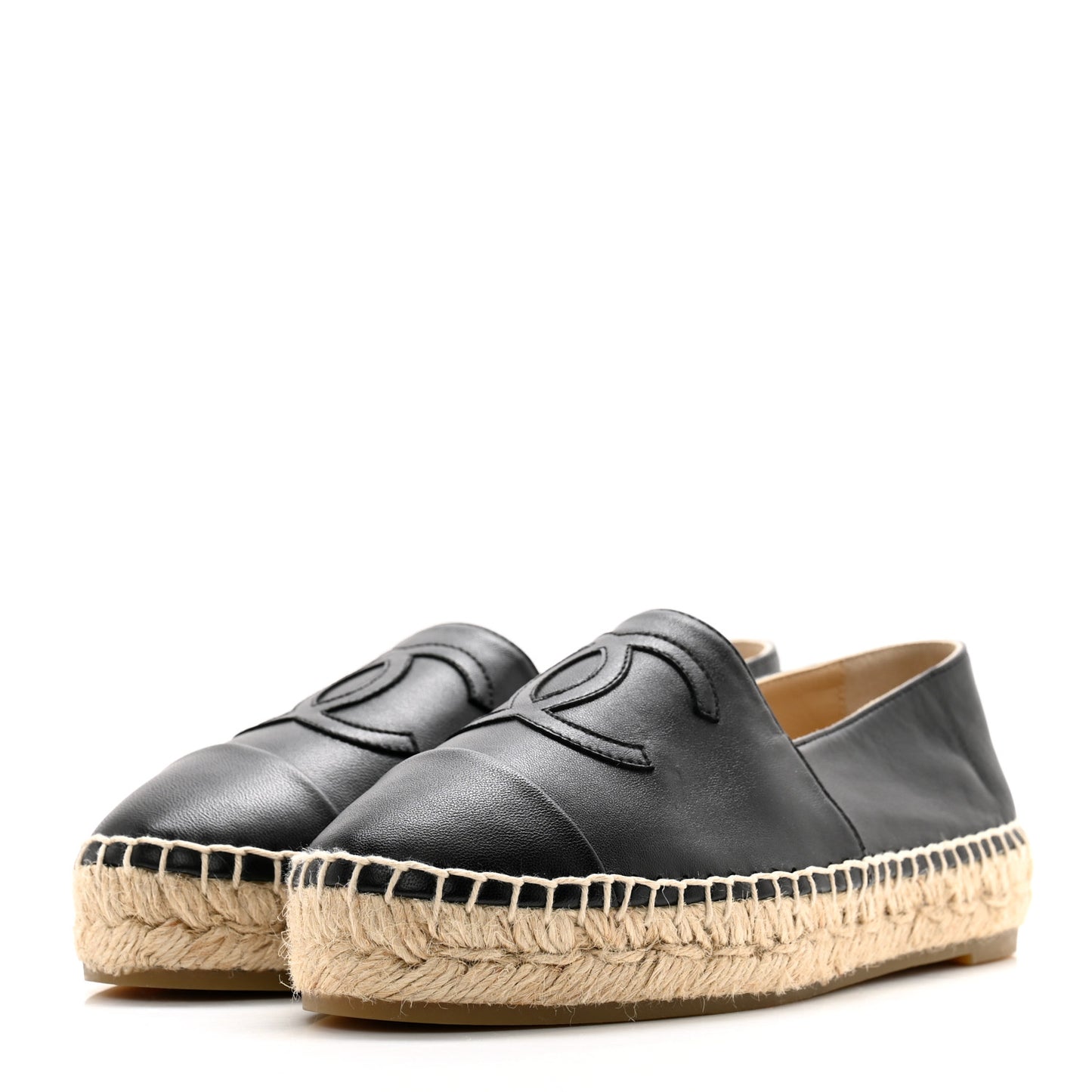 Lambskin CC Espadrilles 36 Black