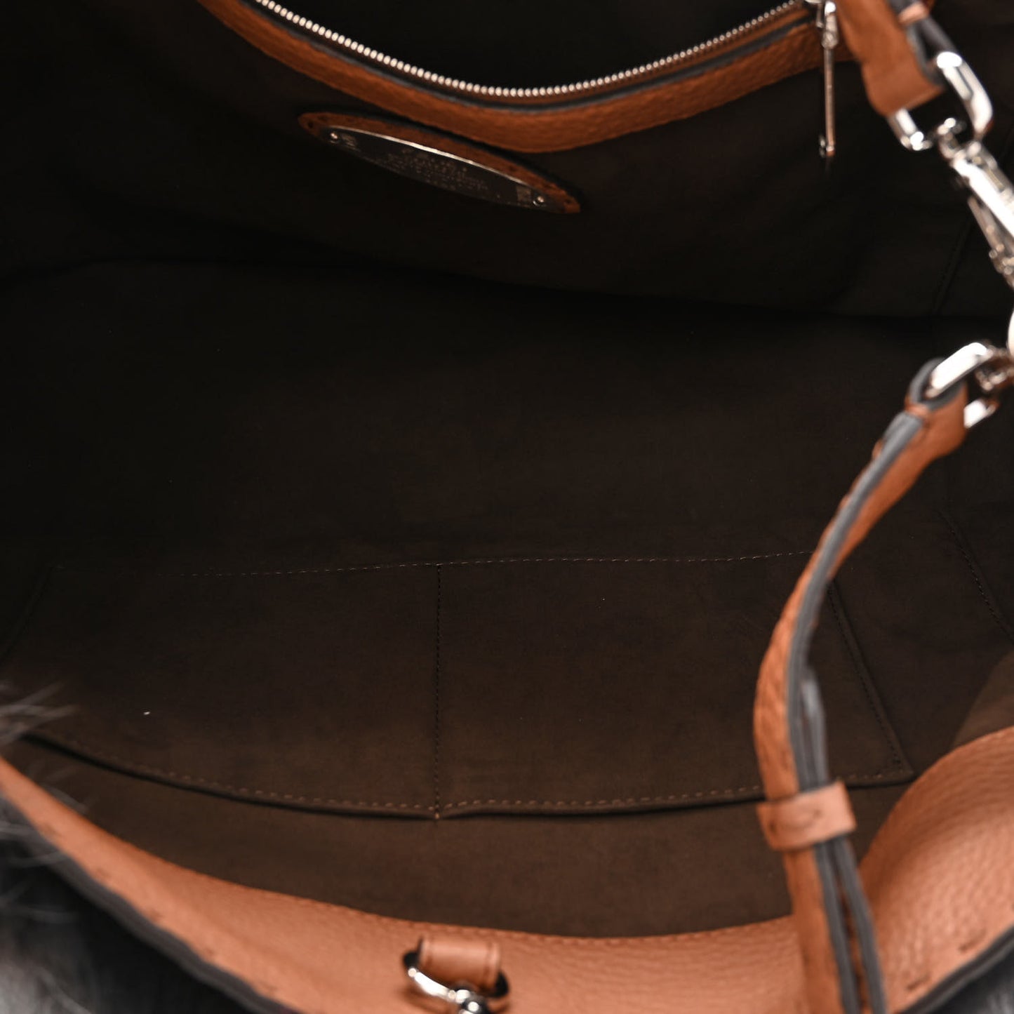 Mink Fur Calfskin Romano Selleria Anna Bucket Bag Mou