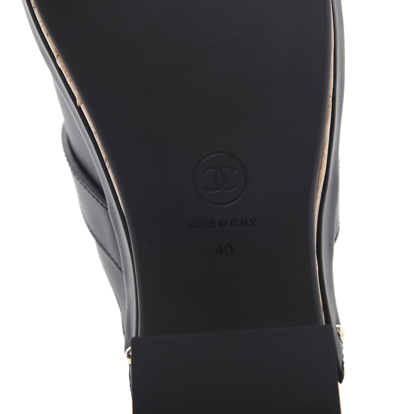 Calfskin CC Turn Lock Clogs 40 Black