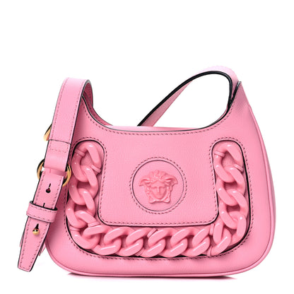 Versace Calfskin La Medusa Small Chain Hobo Bag Pink 1 of 8