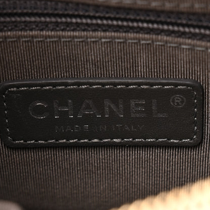 Chanel Tweed Calfskin Quilted Small Gabrielle Hobo Ivory Black 6 of 11
