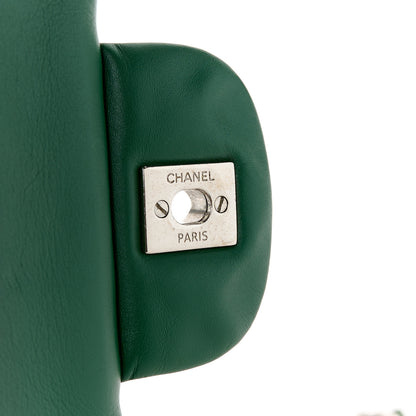 Chanel Patent Quilted Jumbo Double Flap Green 7 of 11