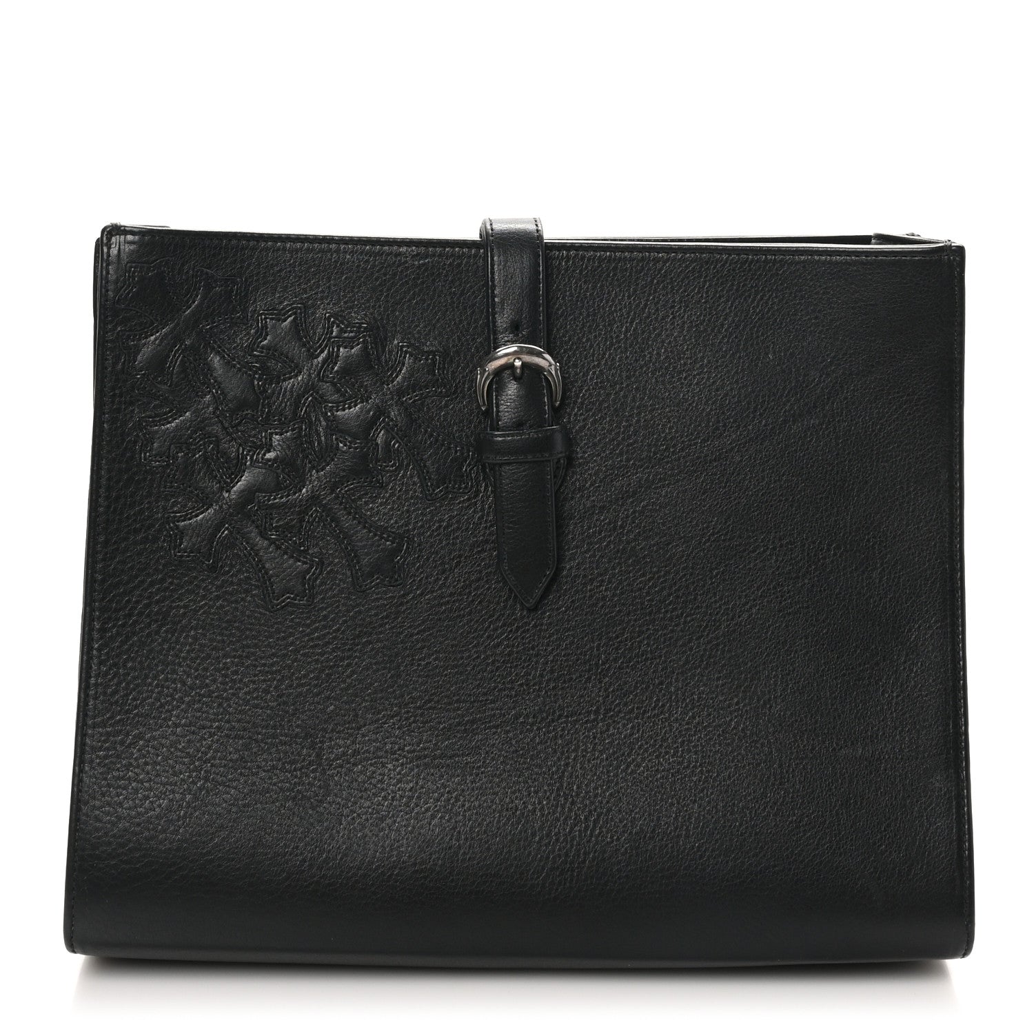 Chrome Hearts Grained Calfskin Cross Clutch Black 1 of 8