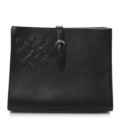 Chrome Hearts Grained Calfskin Cross Clutch Black 1 of 8
