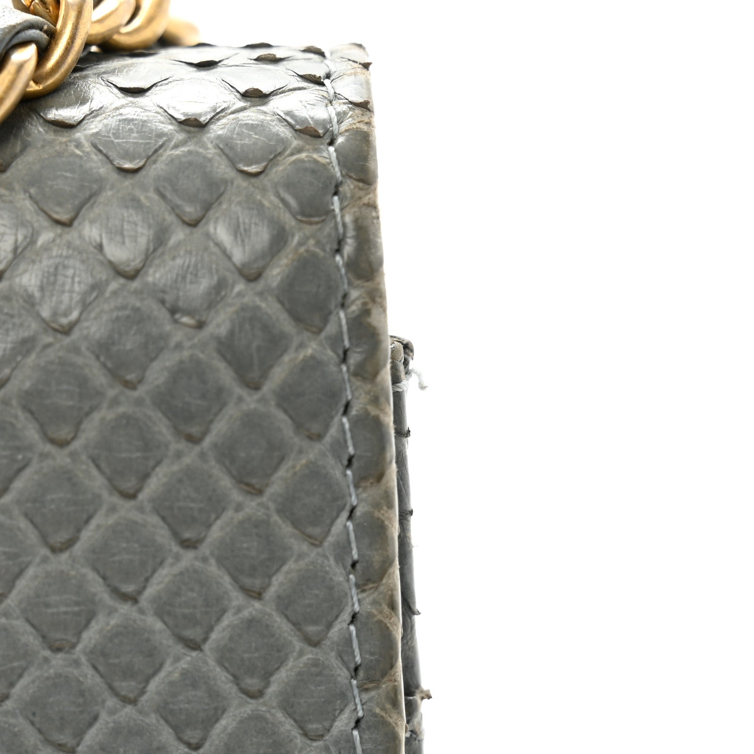 Chanel Snakeskin Wallet On Chain WOC Light Blue 13 of 13