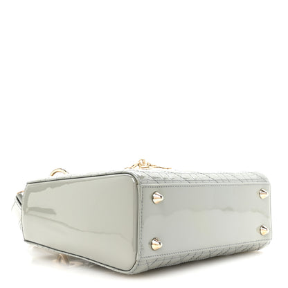 Christian Dior Patent Cannage Small Lady Dior Grey 3 of 9