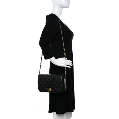 Chanel Calfskin Quilted Nailed CC Flap Bag Black 2 of 10