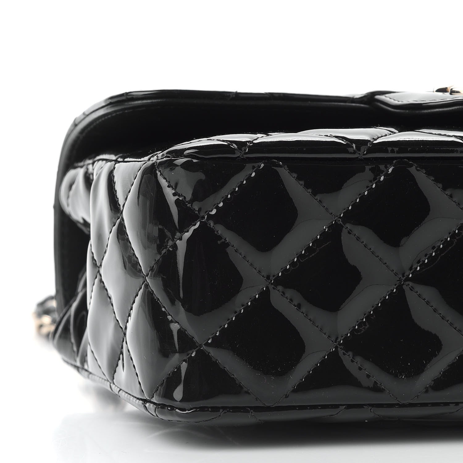 Chanel Patent Calfskin Quilted Mini Rectangular Flap Black 8 of 9