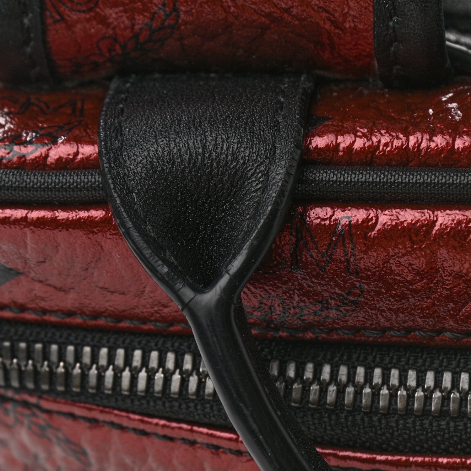 MCM Metallic Visetos Medium Duke Backpack Scooter Red 15 of 15