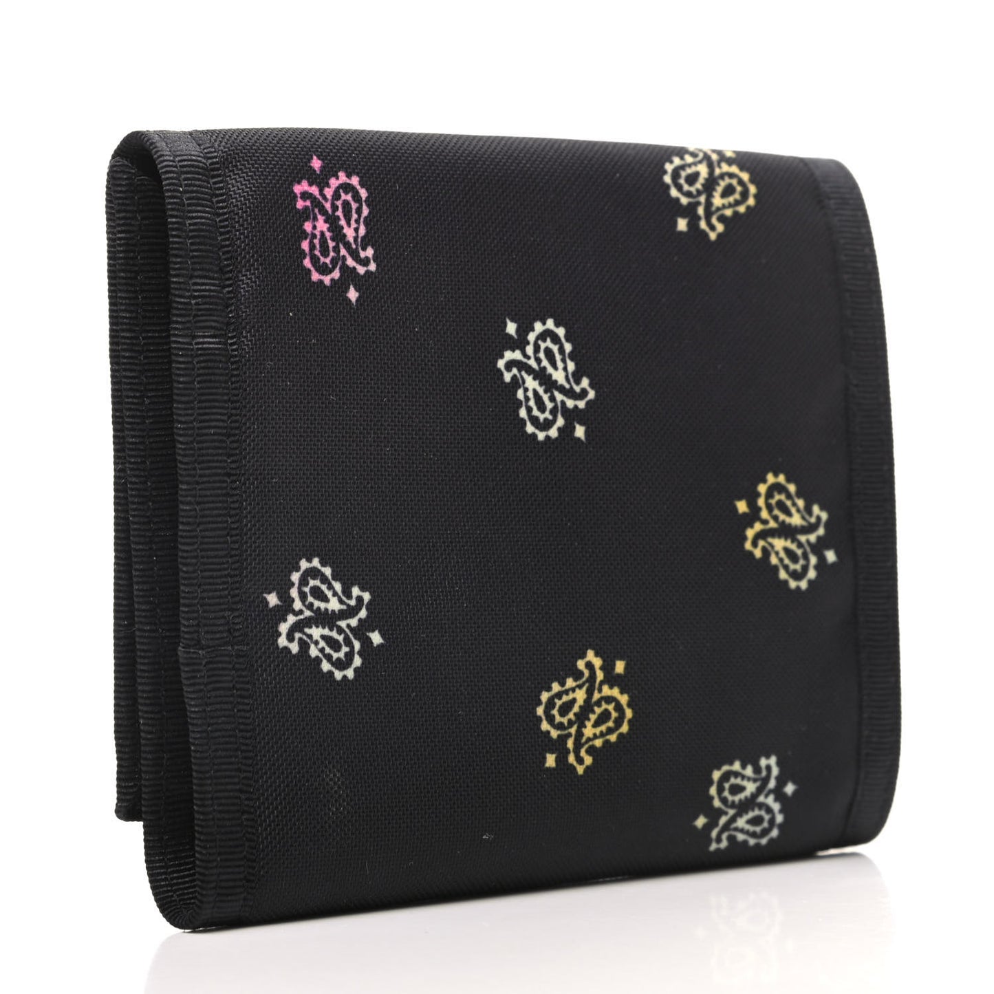 Nylon Bandana Print Tiny Buffalo Wallet Black
