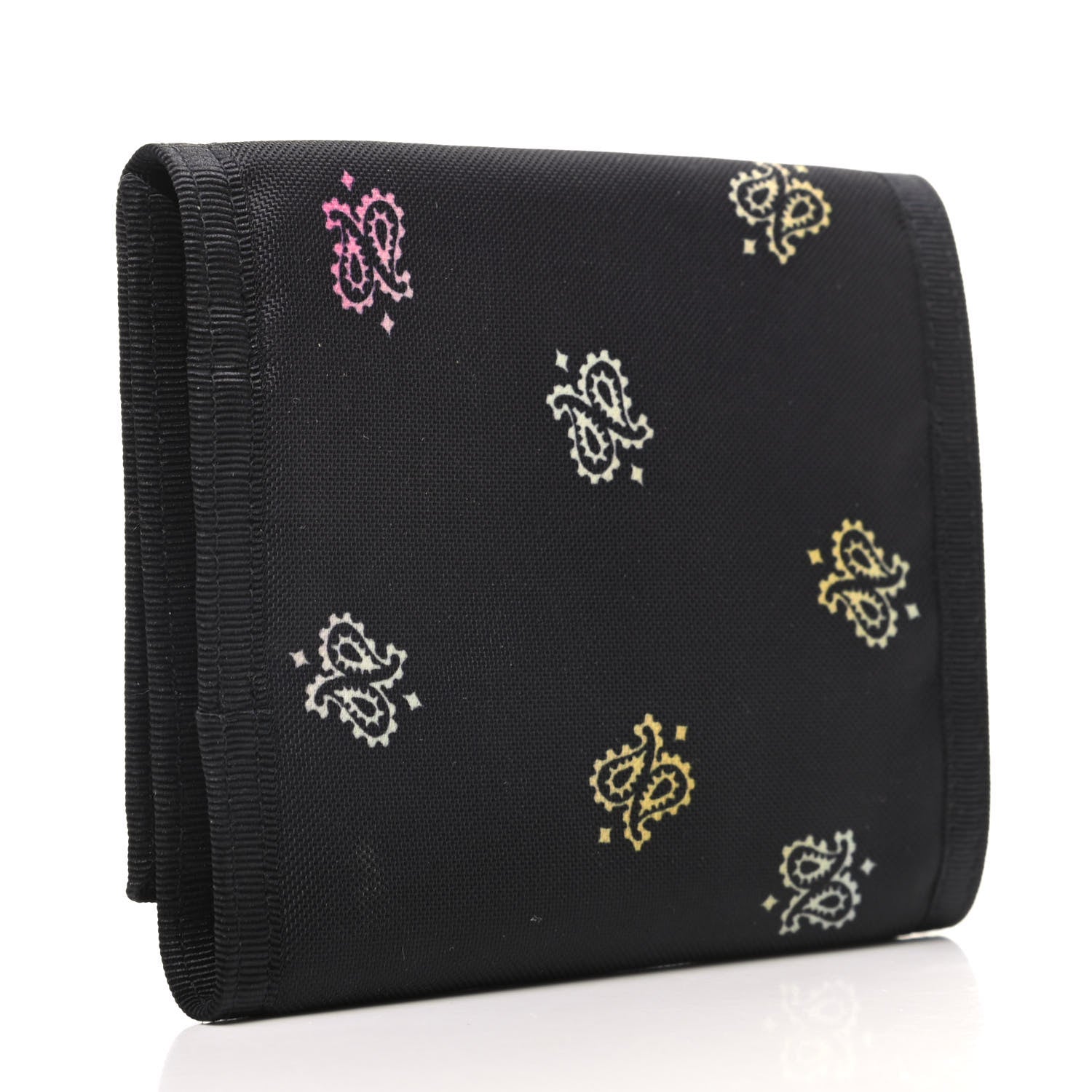 Saint Laurent Nylon Bandana Print Tiny Buffalo Wallet Black 3 of 8