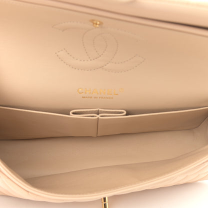 Chanel Lambskin Quilted Medium Double Flap Beige 5 of 11