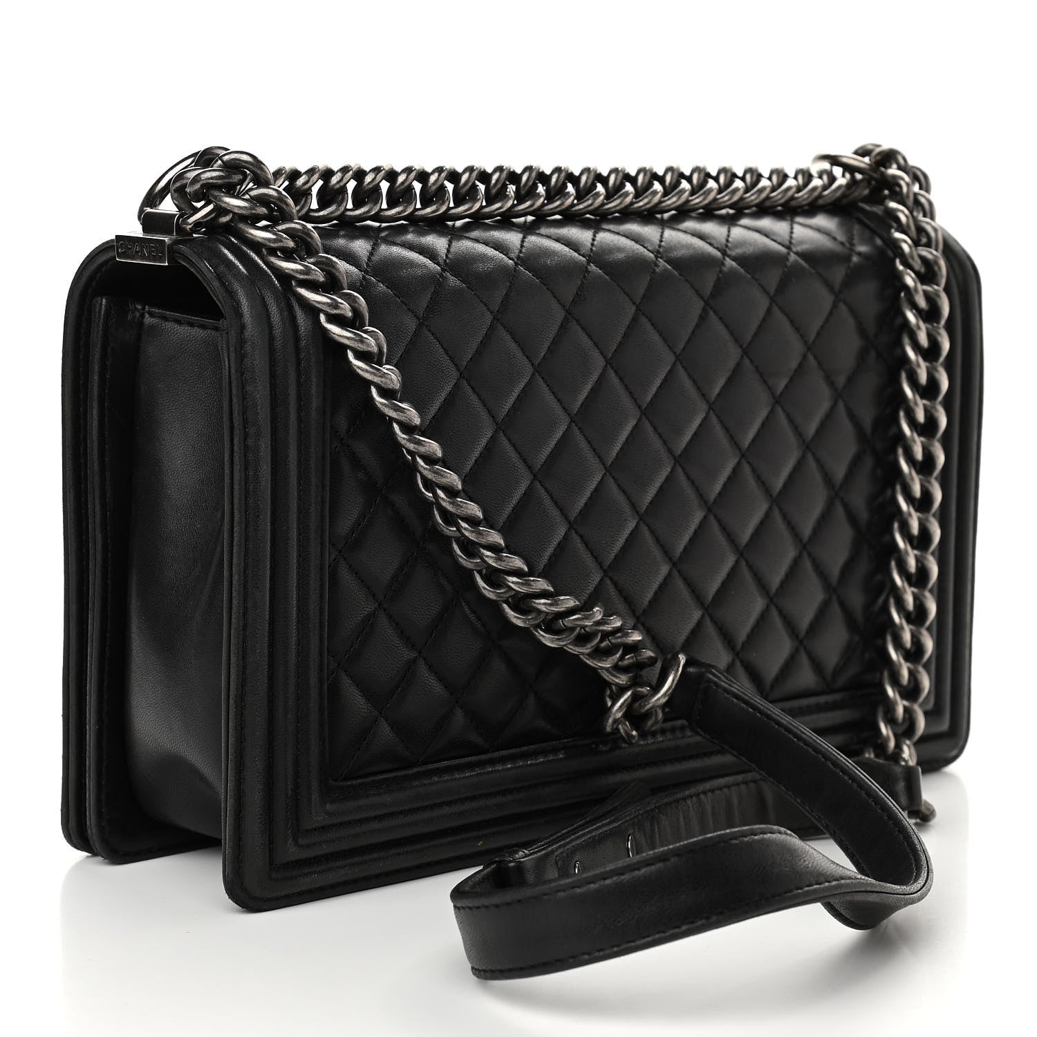 Chanel Lambskin Quilted New Medium Boy Flap Black 3 of 11